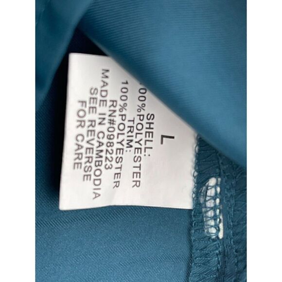 Magellan Button-Up Shirt Men's Size L Blue Solid 100% Polyester Long Sleeves - Picture 11 of 11